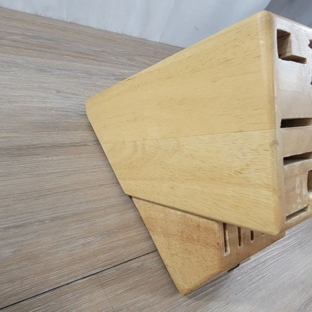 Zwilling J A Henckels Wooden Knife Block Holder 16 Slot Block Organizer
